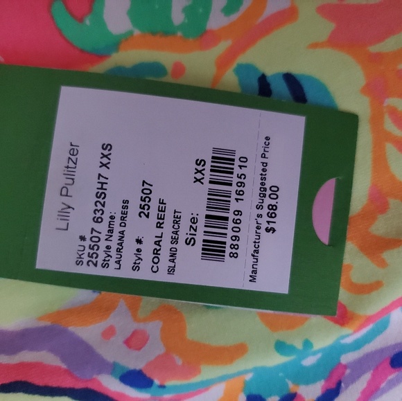 LILLY PULITZER Laurana dress size xxs coral reef - Picture 4 of 4